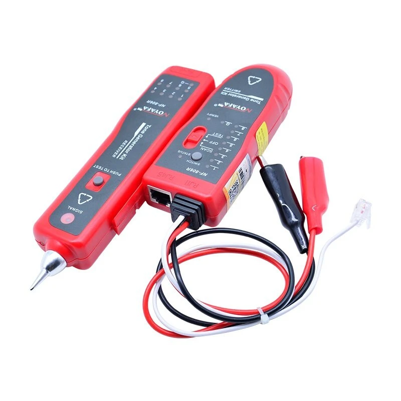 NOYAFA NF-806R Network Cable Tester - Fault Locator for UTP STP RJ45 RJ11 with Alligator Clip - Image 2