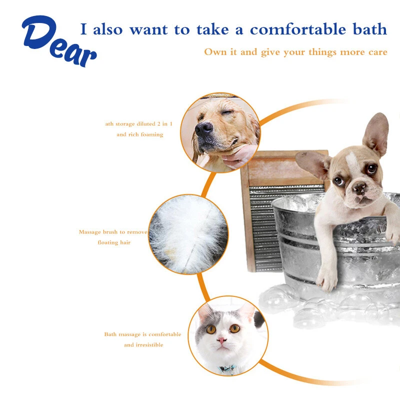Pet Shower Brush - Soft Silicone with Soap Container - Compact & Durable Hand Tool - Image 5