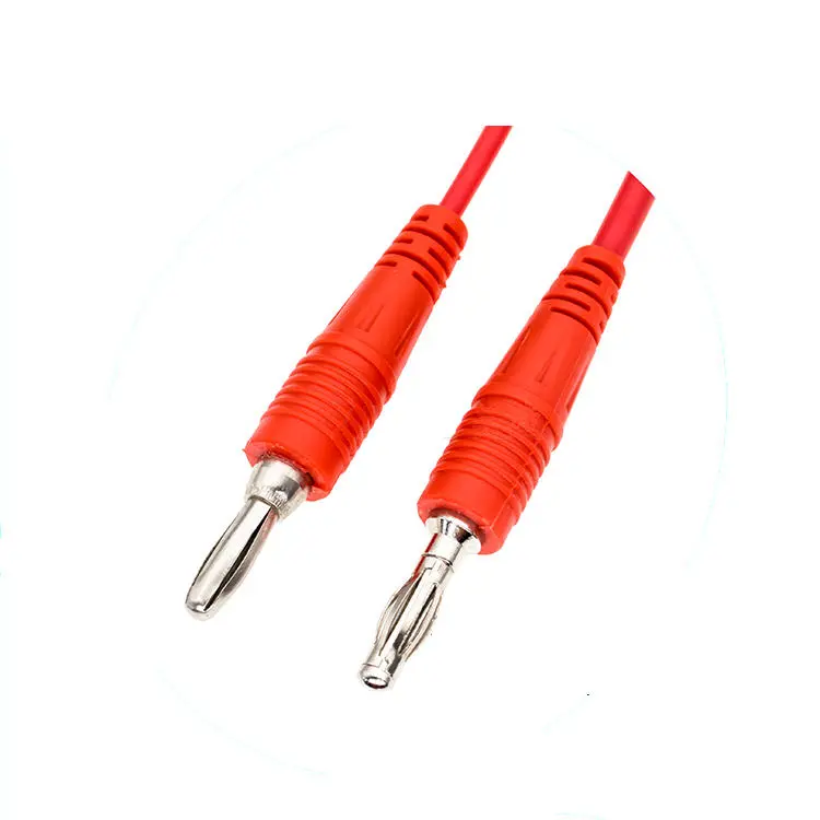 Y202 2Pcs 1M PVC Banana Plug Test Cable | 15A Copper Lantern Insert | Replaceable Multimeter Probe - Image 3