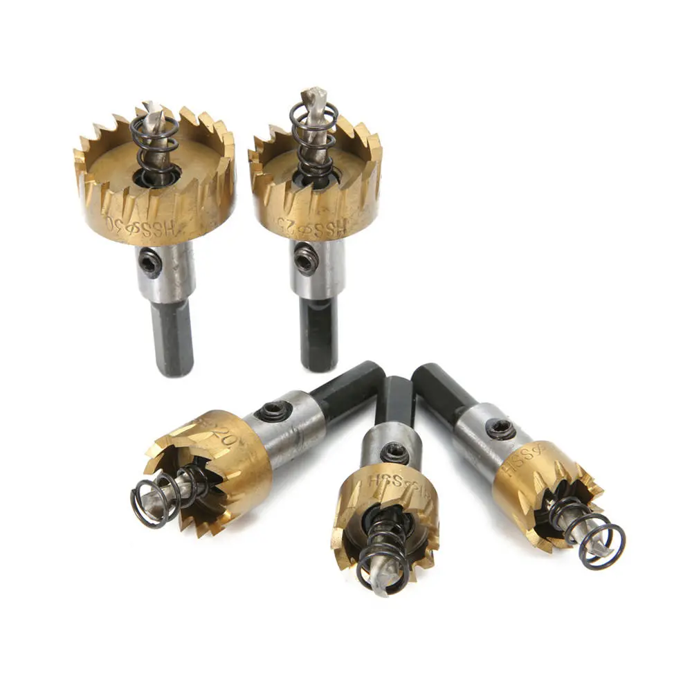 Drillpro 5Pcs HSS 6542 Titanium Coated Hole Saw Set - 16 to 30mm | Drill Bit Cutter - Image 5