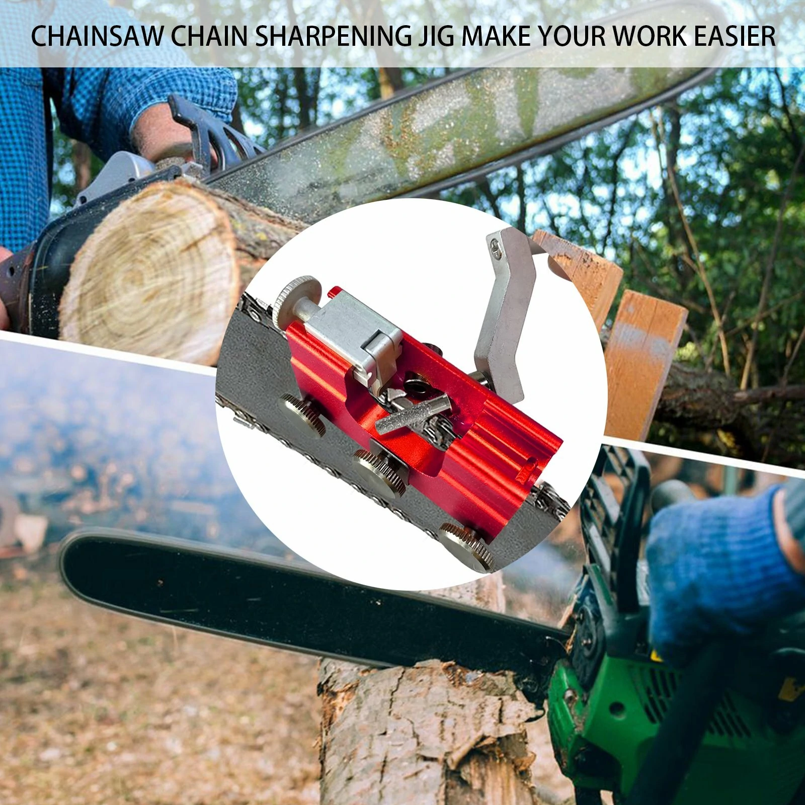 Aluminum Chainsaw Sharpener Portable - 2 Stone Grinders for Drill Sharpening - Image 5
