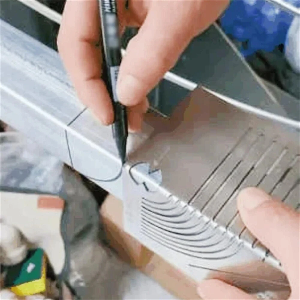Adjustable Angle & Arc Marking Tool | Dual-Purpose Metal Scriber for Pipes - Image 3