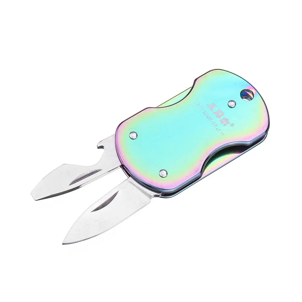 Sanrenmu 3-Blade Multifunction Tool | Mini Folding Bottle Opener for Camping EDC - Image 3