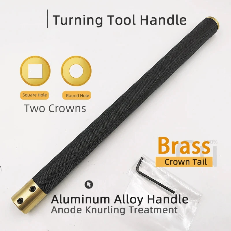 GANWEI Wood Lathe Turning Tools Grip Handle - For 12mm Square & Round Tool Bars - Image 2