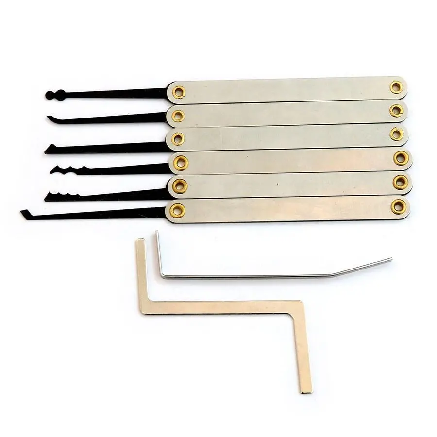 Practice Padlock with Lock Pick Set - 6 Tools & Key Extractor | Transparent - Image 3