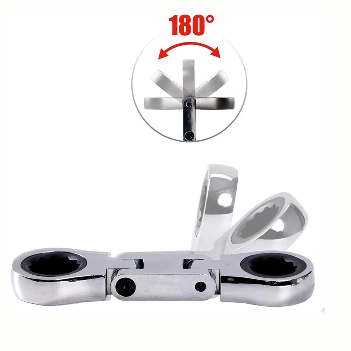 Craftsman 5-Piece Flex-Head Stubby Ratcheting Wrench Set | Double Box End - Image 3