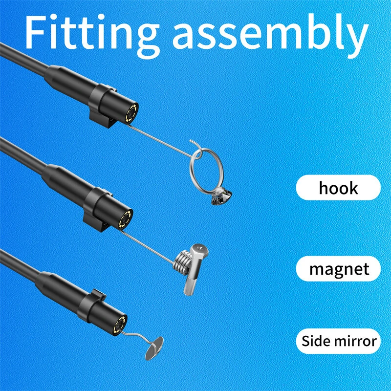IOS Soft Line Endoscope Camera for iPhone - 8mm IP68 Waterproof Borescope | 8 LEDs - Image 5