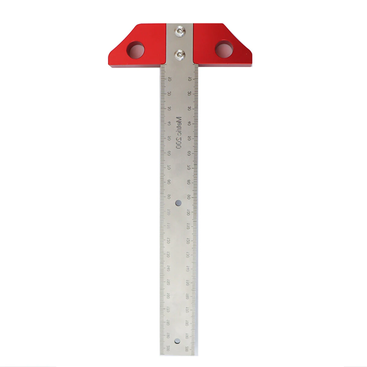 T Square Ruler - 8 Inch/200mm Imperial Metric Scale - Woodworking Marking Tool - Image 2