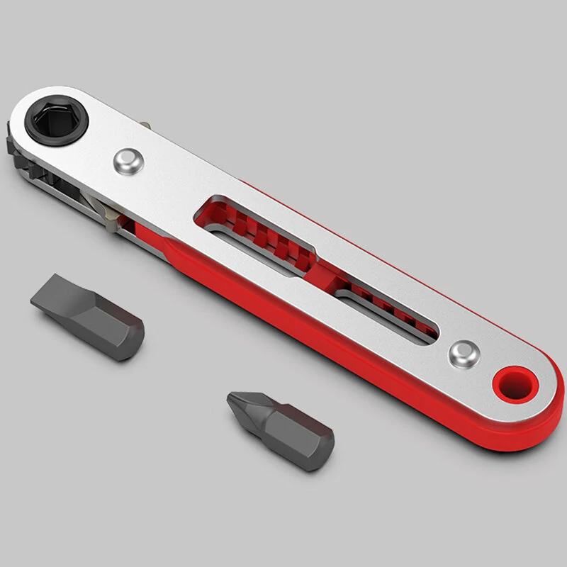 12PCS Multifunctional Right-angle Wrench Set - Ultra-short Ratcheting & Cross Flat Wrench - Image 5