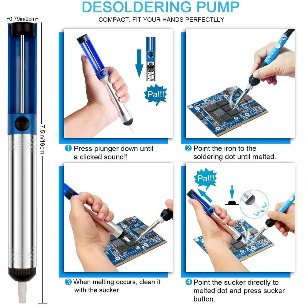60W Adjustable Temperature Welding Iron Set - 200°C-450°C - 220V Alloy Tool Kit - Image 5
