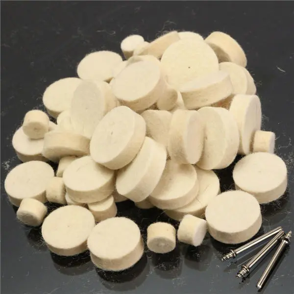 60pcs Felt Polishing Wheel Buffer Pad Kit - 3 Mandrels for Rotary Tools - Image 2