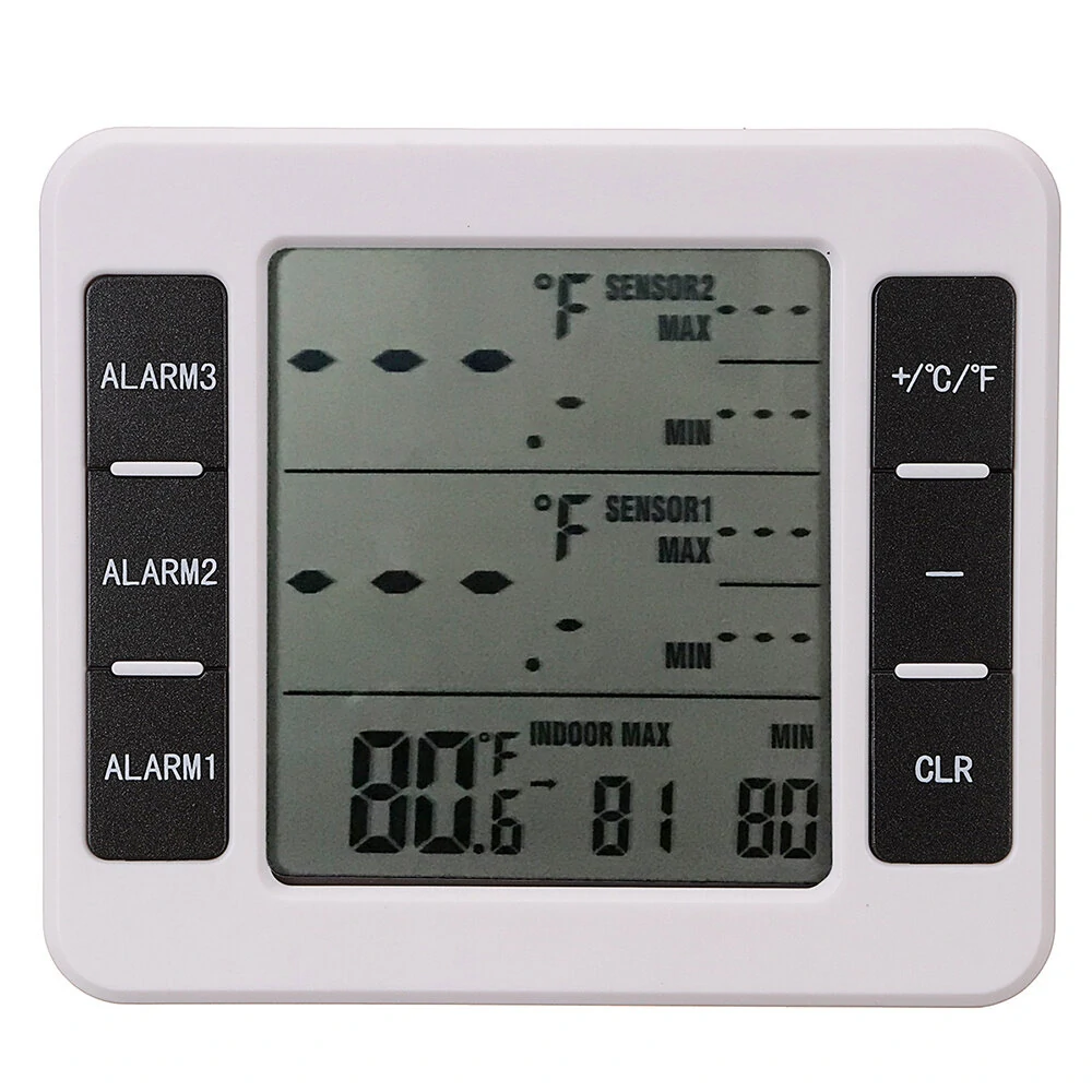 High Accuracy 433MHz Thermometer - Indoor/Outdoor with Smart Alarm & LCD Display - Image 2