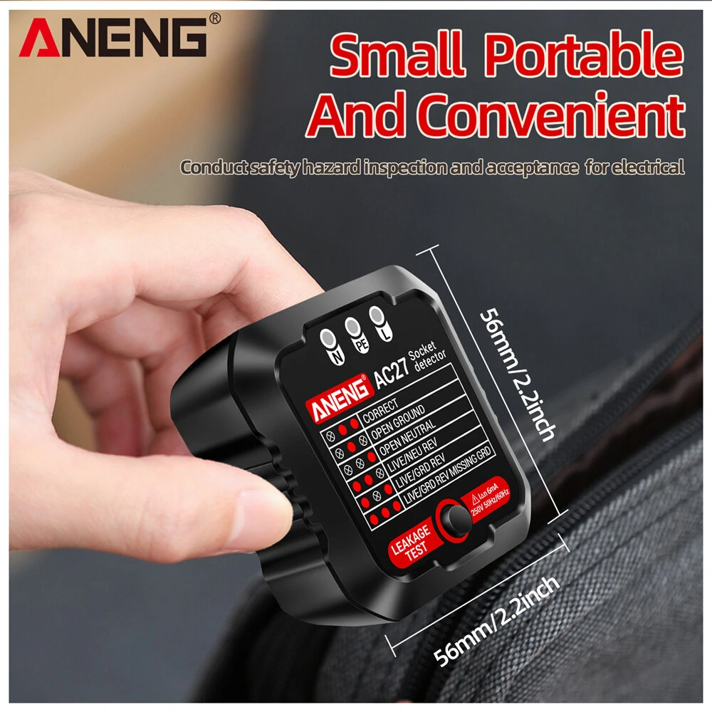 ANENG AC27 Smart Socket Tester - EU/US Plug Voltage Detector & Circuit Finder - Image 5