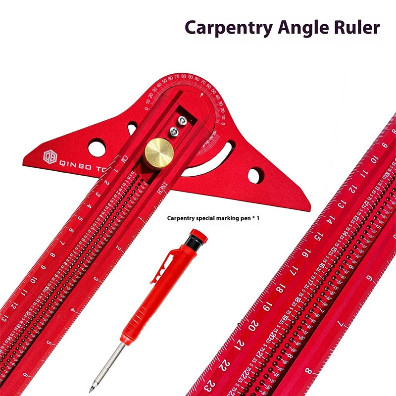Precision Adjustable Multi-angle T-square Ruler | Woodworking Scriber with Angle Scale - Image 5