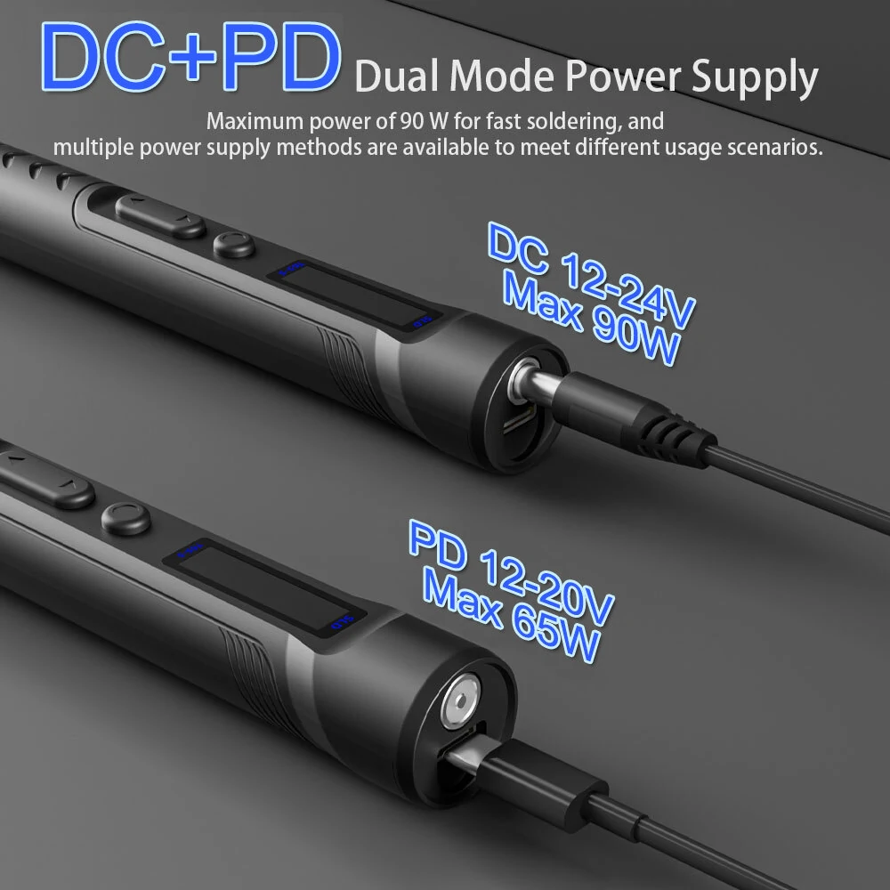 T65-S 90W Smart Soldering Iron - Type-C/DC 5521 Port | Fast Heating & Charging - Image 3