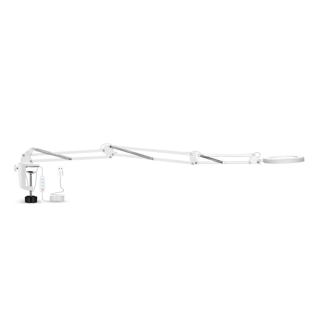 NEWACALOX 5X LED Magnifying Lamp - Three-Section Folding Desk Light for Welding & Repair - Image 5