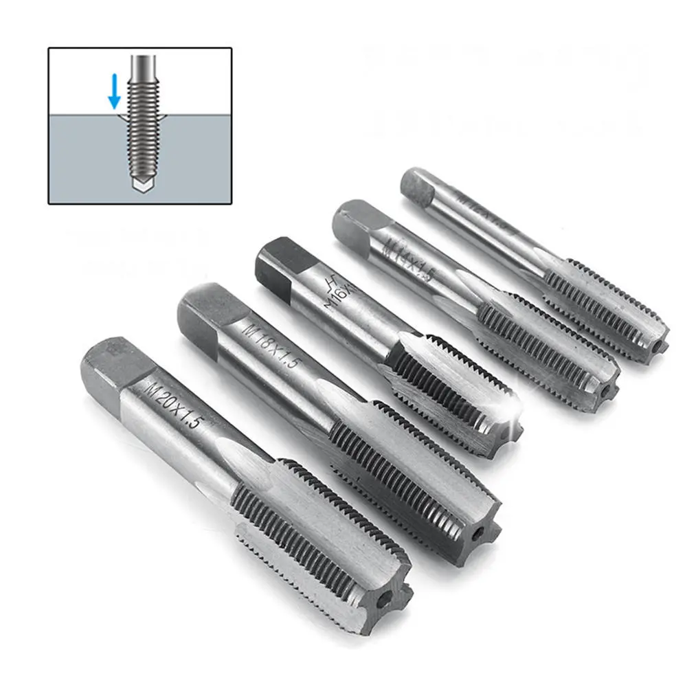 M12-M20 HSS Straight Fine Screw Tap | 2-Piece Set | 1.5mm Pitch High Speed - Image 5