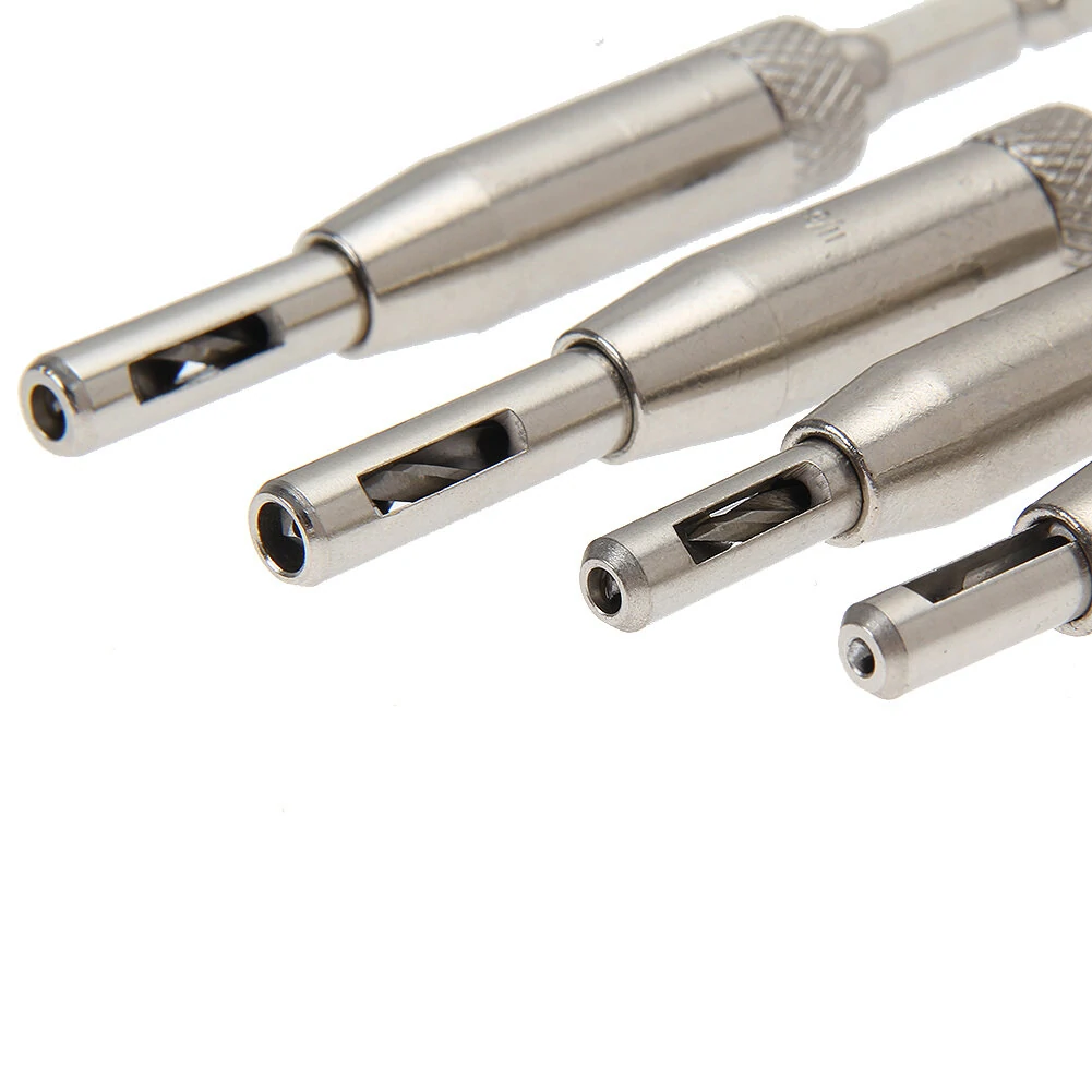 HSS Self Centering Hinge Drill Bit Set - 4Pcs for Hinges & Drawer Guides - Image 2