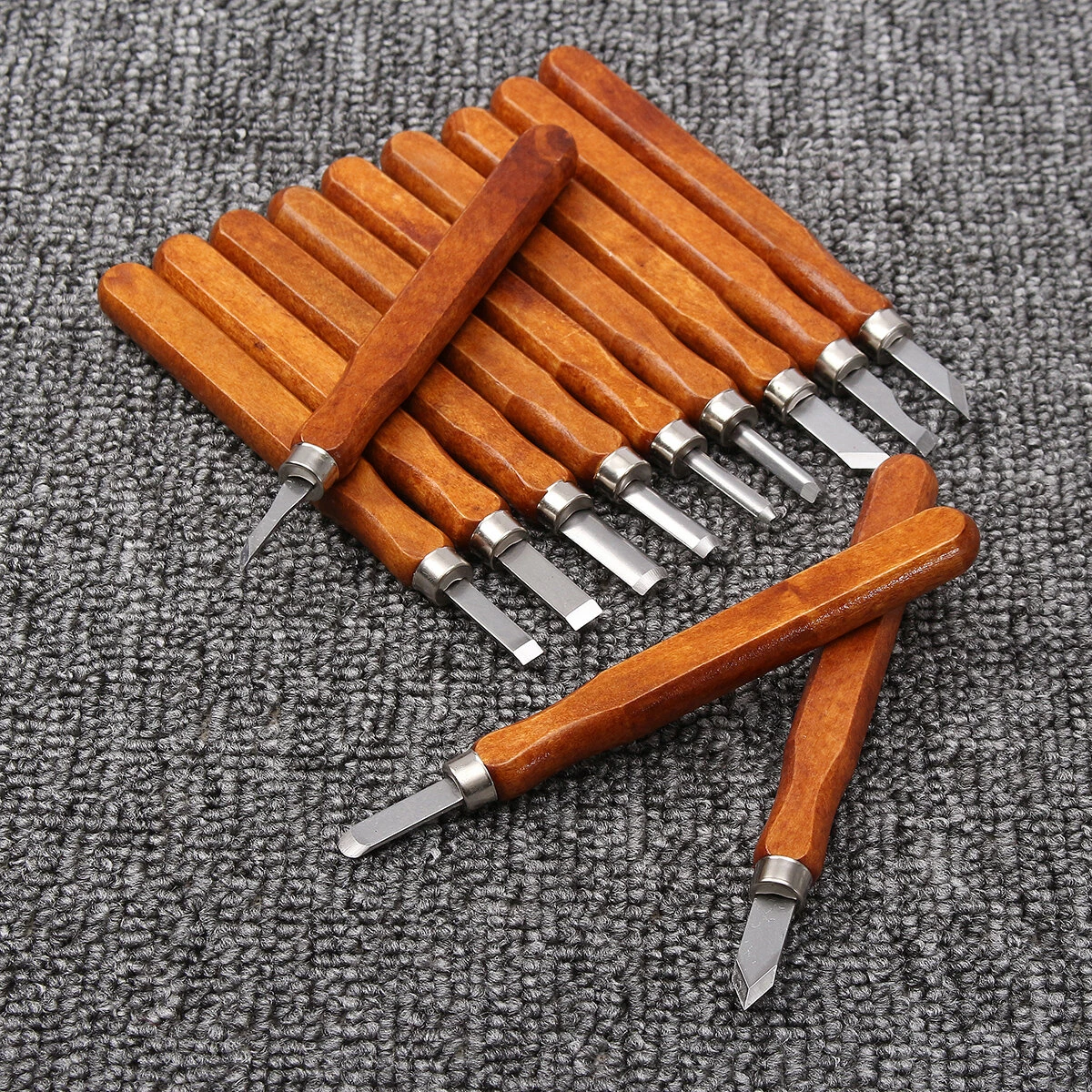 12Pcs Wood Carving Chisel Set - Professional Hand Gouges & Lathe Tools - Image 5