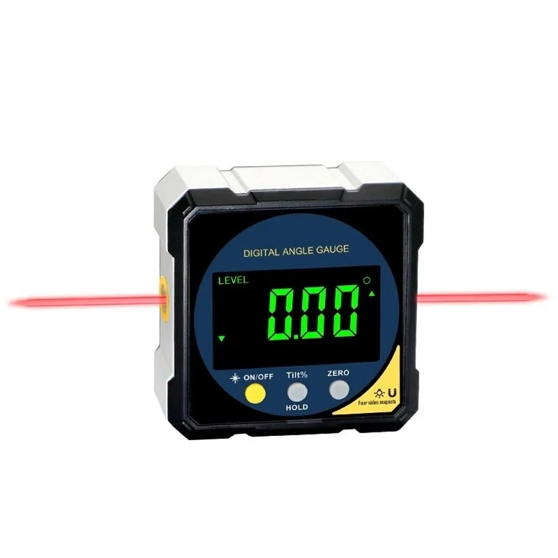 Digital Angle Finder Level - 4x90° Magnets Electronic Protractor with Two-Sided Laser & USB Rechargeable - Image 2