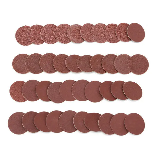 40pcs Sanding Discs - 2 Inch Roll Lock R Type - 40/80/120/240 Grits - Image 2