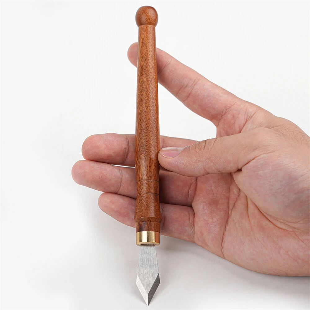 MG0-000-0166 Marking Knife - 1.1mm High Speed Steel Blade - Sourwood Handle & Brass Ferrule - Image 3