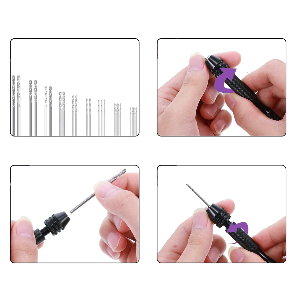 Drillpro 36-Piece Hand Drill Set | Pin Vise with HSS & PCB Drills for DIY - Image 5