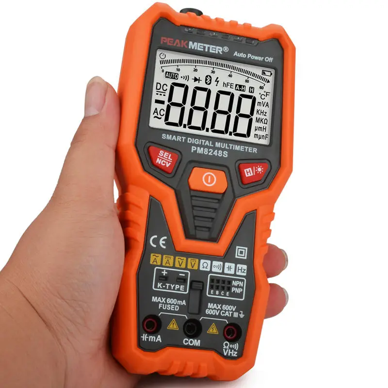 PEAKMETER PM8248S Auto Range Digital Multimeter - NCV Voltage Current Tester - Image 2