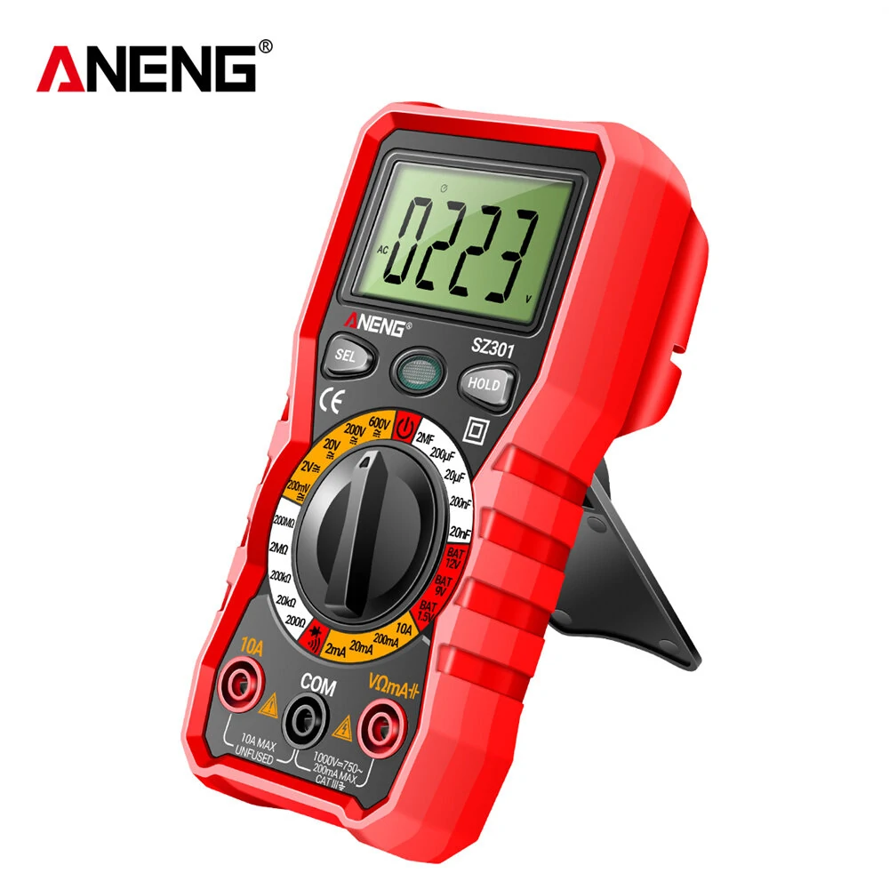 ANENG SZ301 Digital Multimeter | AC/DC Voltage Current Tester | Measures Resistance Capacitance - Image 2