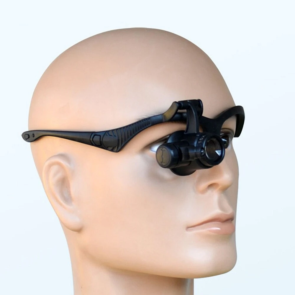 LED Headband Magnifier with Light - 5 Interchangeable Lenses for Jewelry Repair & Hobby Work - Image 4