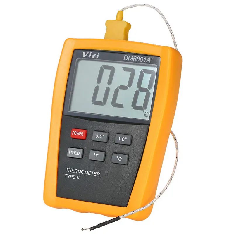 Vici DM6801A+ Digital Thermometer - Mini LCD Display with K-Type Thermocouple - Image 3