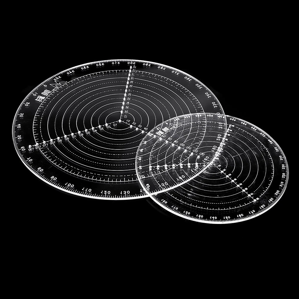 RED ARROW Center Finder Tool | 200mm/300mm Acrylic Compass for Woodturning Bowls & Lathe Work - Image 3