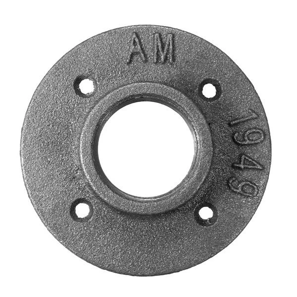 Malleable Iron Floor Flange - 1-1/2 Inch Steel Pipe Fitting for Wall Mount - Image 3