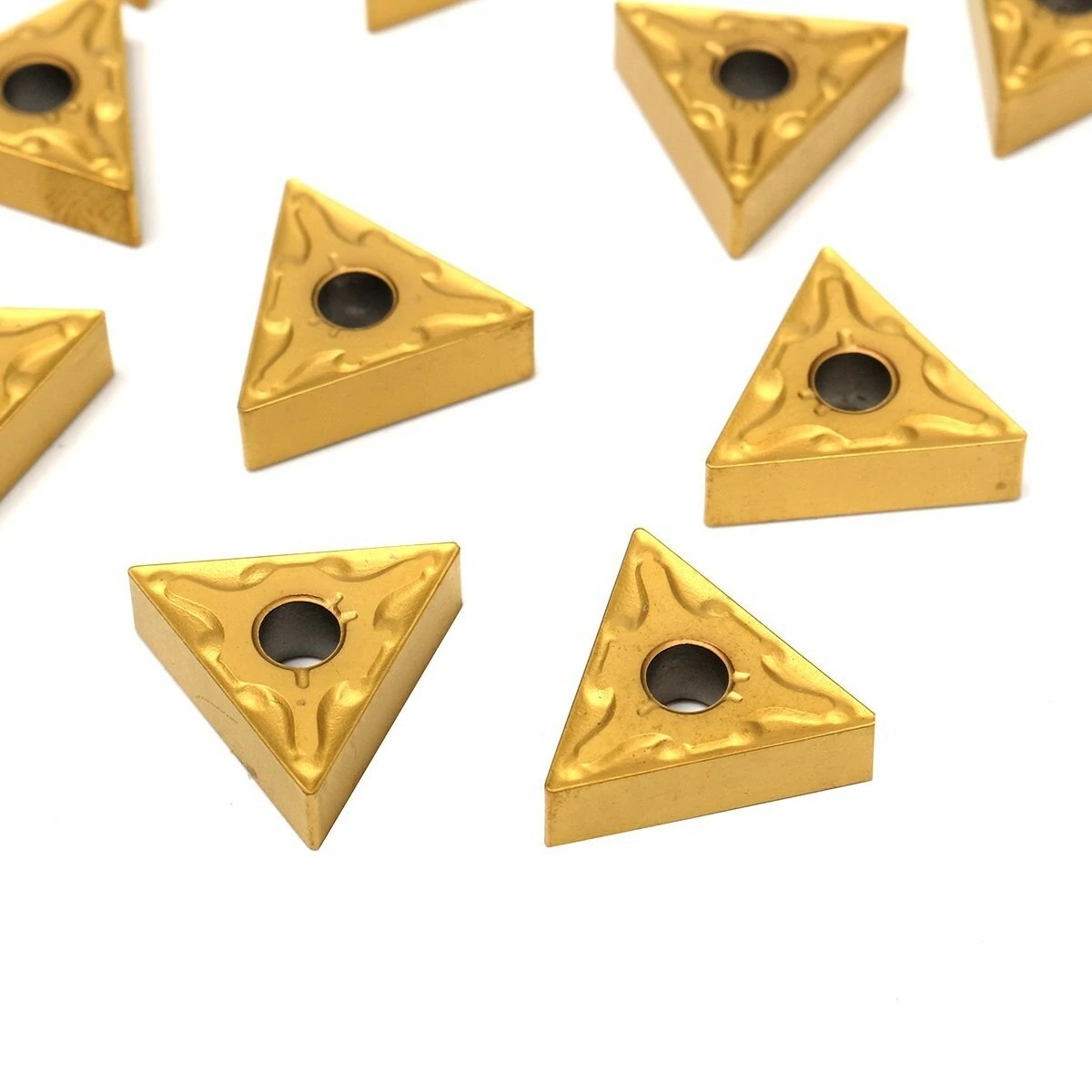 TNMG160404 Carbide Inserts - 10PCS Gold Coated for Cast Iron & Steel | High Strength - Image 4