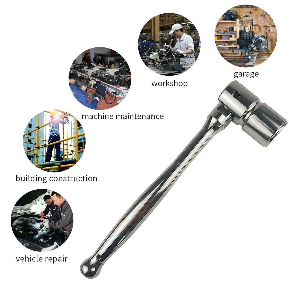 Craftsman 3/8 Drive Spark Plug Socket Wrench - 180 Degree Swivel Head Ratchet - Image 2