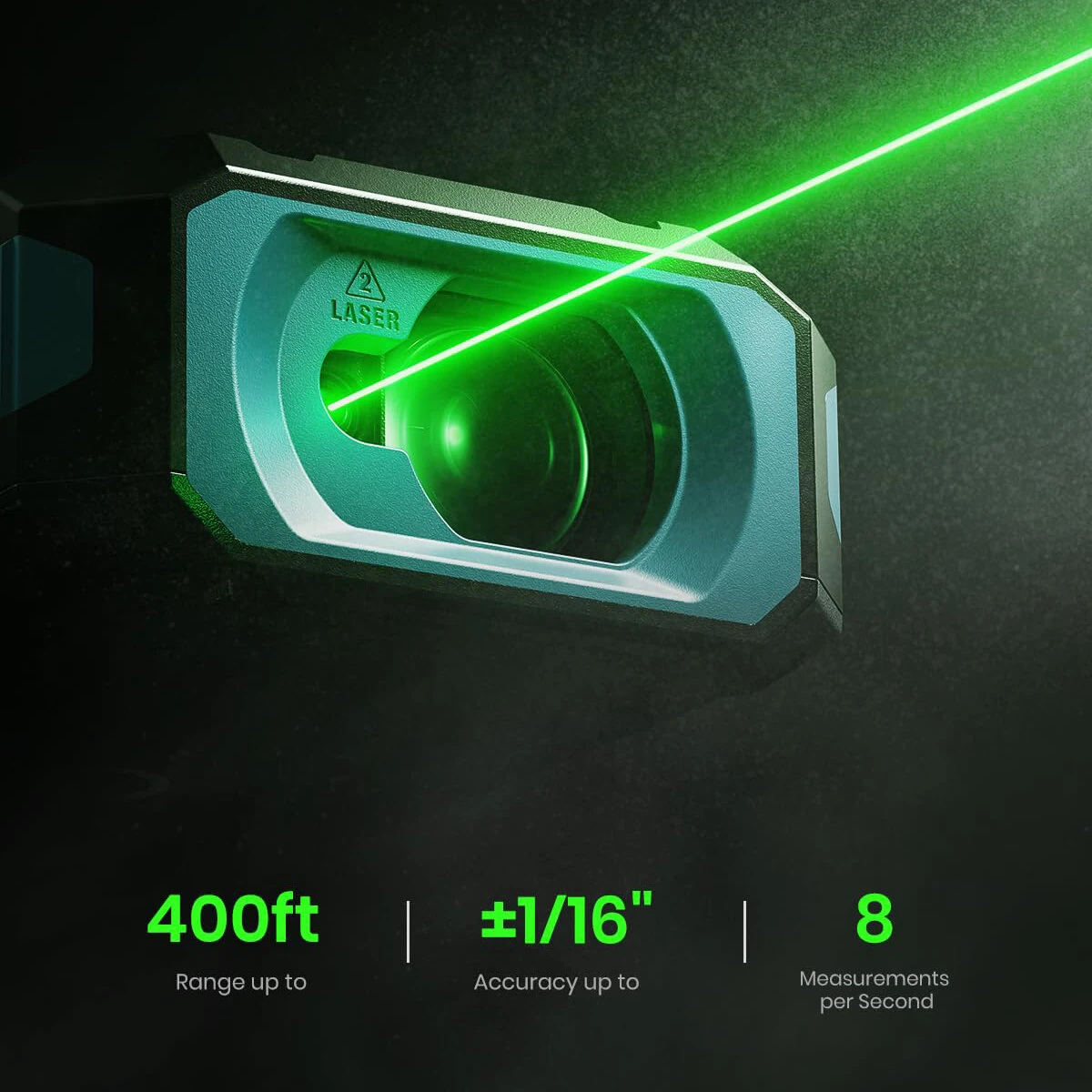 Mileseey S50 Green Laser Rangefinder - 400ft High Accuracy | Rechargeable with Smart App - Image 3