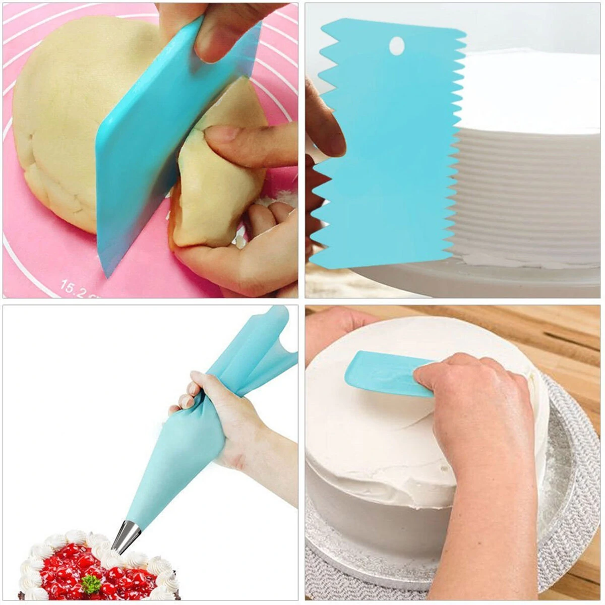 45Pcs Cake Decorating Tool Set - Turntable, Nozzles & Knife for Baking DIY - Image 3