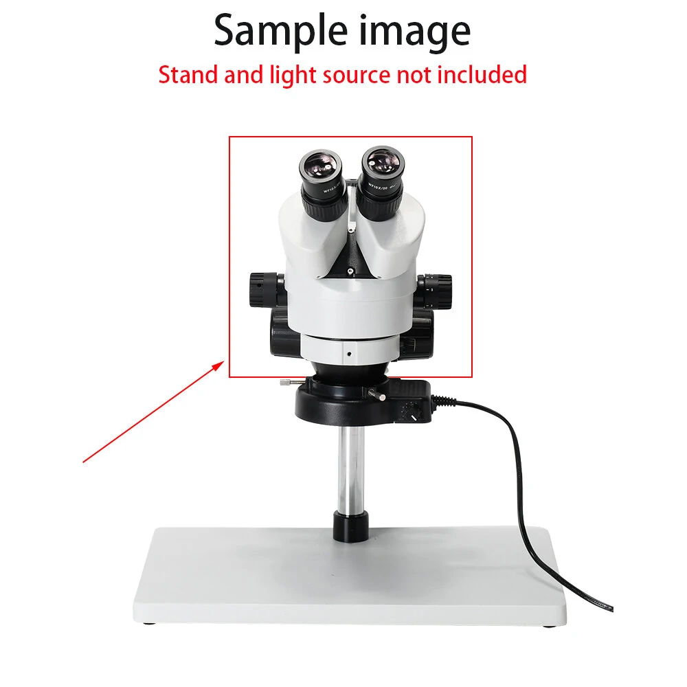 AmScope Trinocular Stereo Microscope - 3.5X-100X Zoom with WF10X Eyepiece | PCB Soldering Repair - Image 3