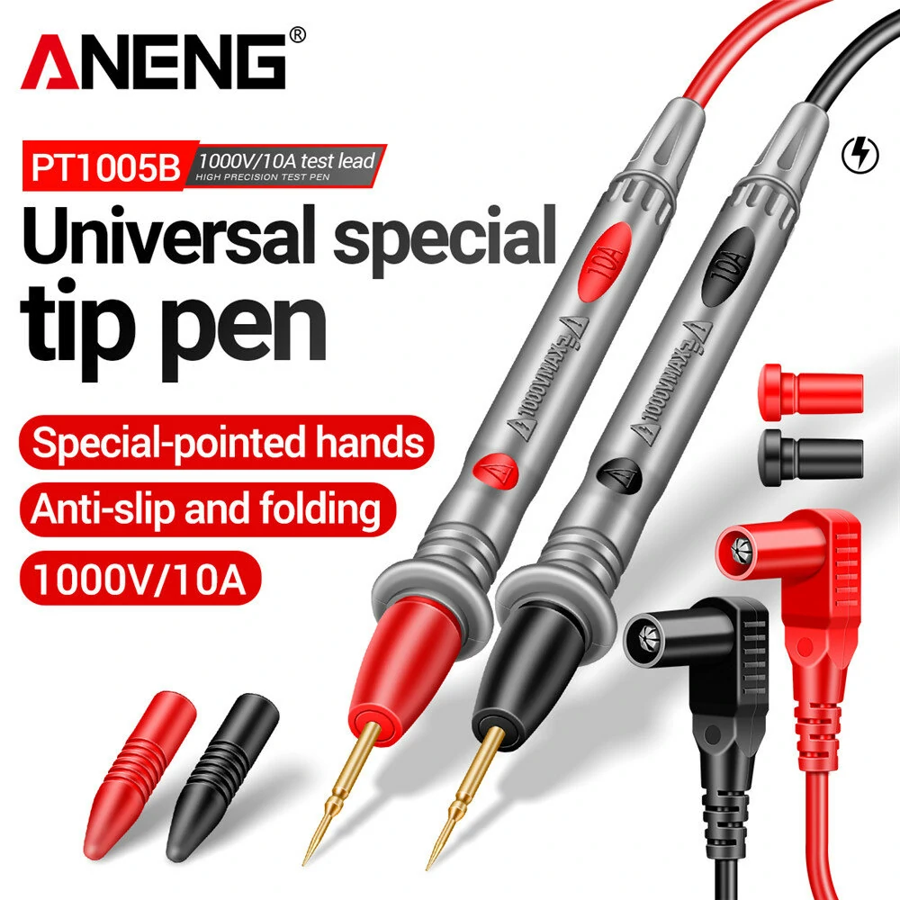 ANENG PT1005B Digital Multimeter | 10A 1000V Test Lead Kit with Probe & Needle Pins - Image 2