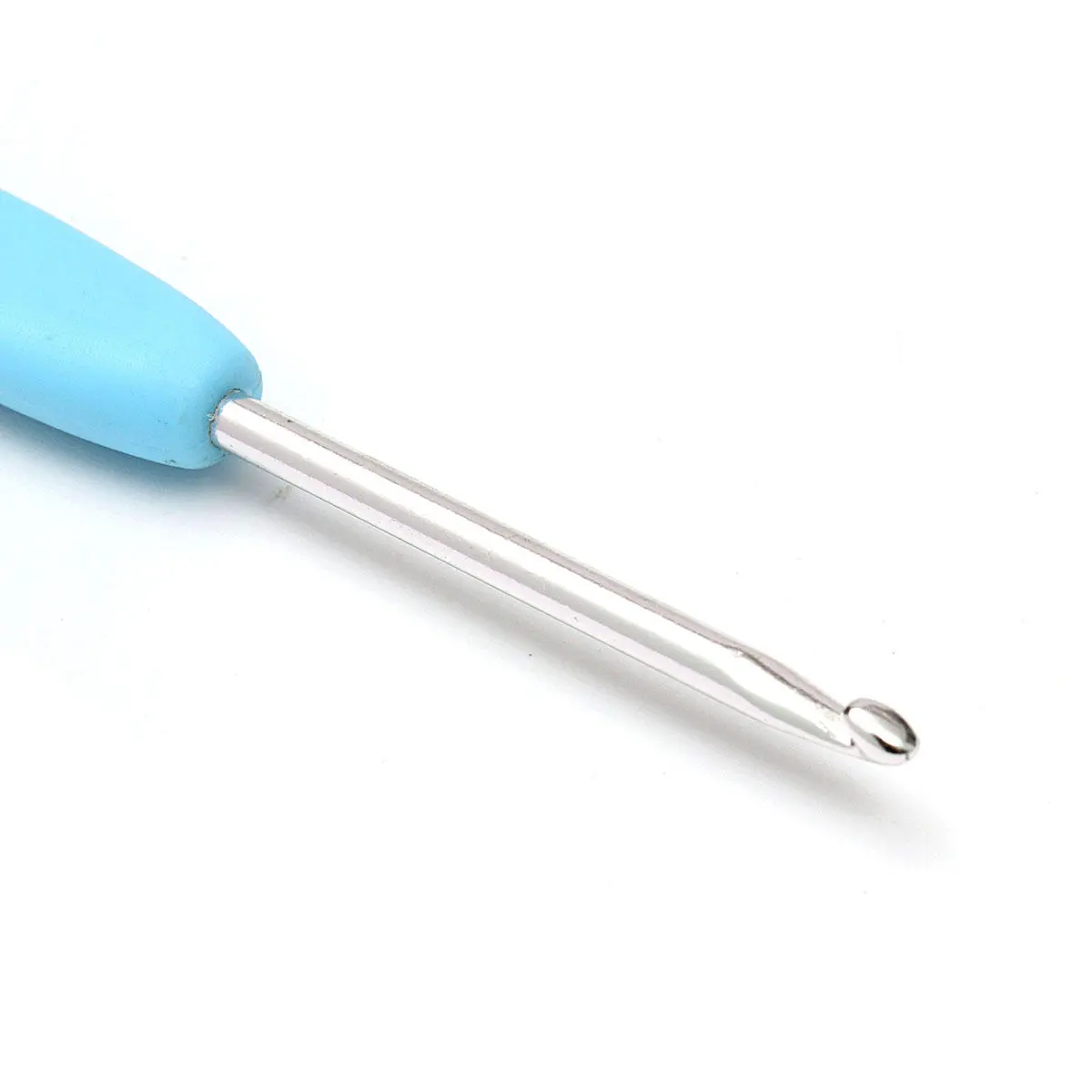 Multicolor Aluminum Crochet Hooks Set - 9Pcs with Ergonomic Plastic Handle - Image 5
