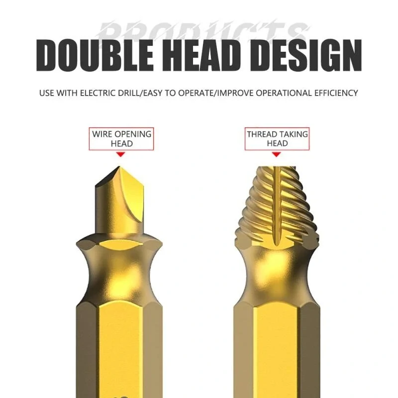 4PCS Titanium HSS Screw Extractor Set | Double Ended Damaged Stripped Screw Remover - Image 5