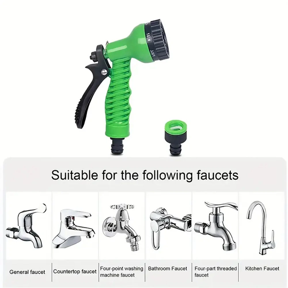 Flexible Expandable Garden Hose - 7 Function Nozzle | Lightweight Retractable 25FT-200FT - Image 4