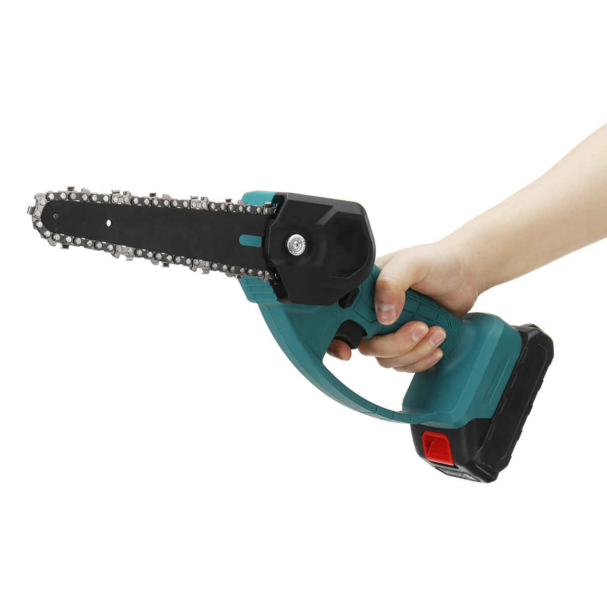 BRAVOBRO 6 Inch Cordless Electric Chain Saw | One-Hand Woodworking Tool w/ 1 or 2 Batteries 98VF/68VF - Image 3