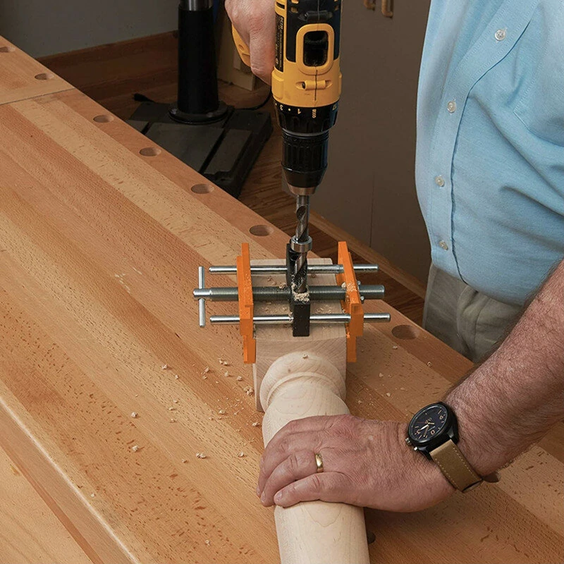 Self-Centering Drill Guide & Doweling Jig Kit | Woodworking Hole Punch Locator Set - Image 5