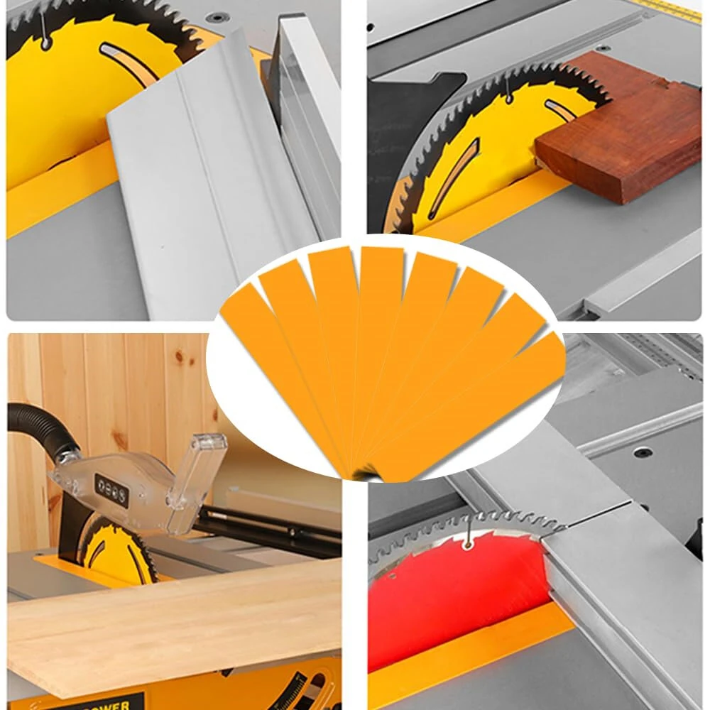 Zero Gap Woodworking Tape - 2x14 Inch Yellow PVC Strips for Miter & Table Saw | 10 Pcs - Image 2
