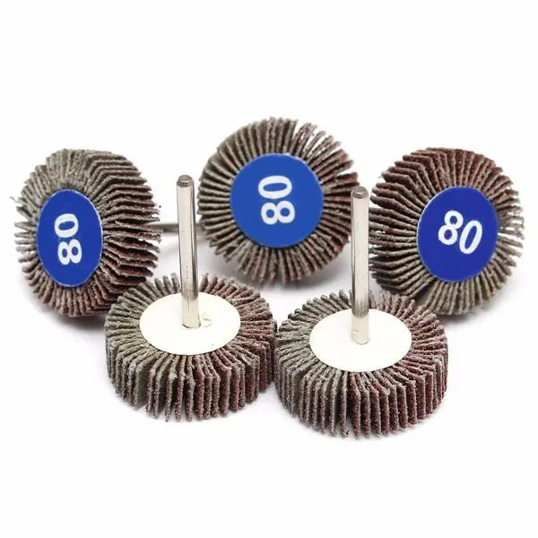 5pcs 80 Grit Sanding Flap Discs | 4mm Shank for Rotary Tools | Abrasive Grinding Wheel - Image 4