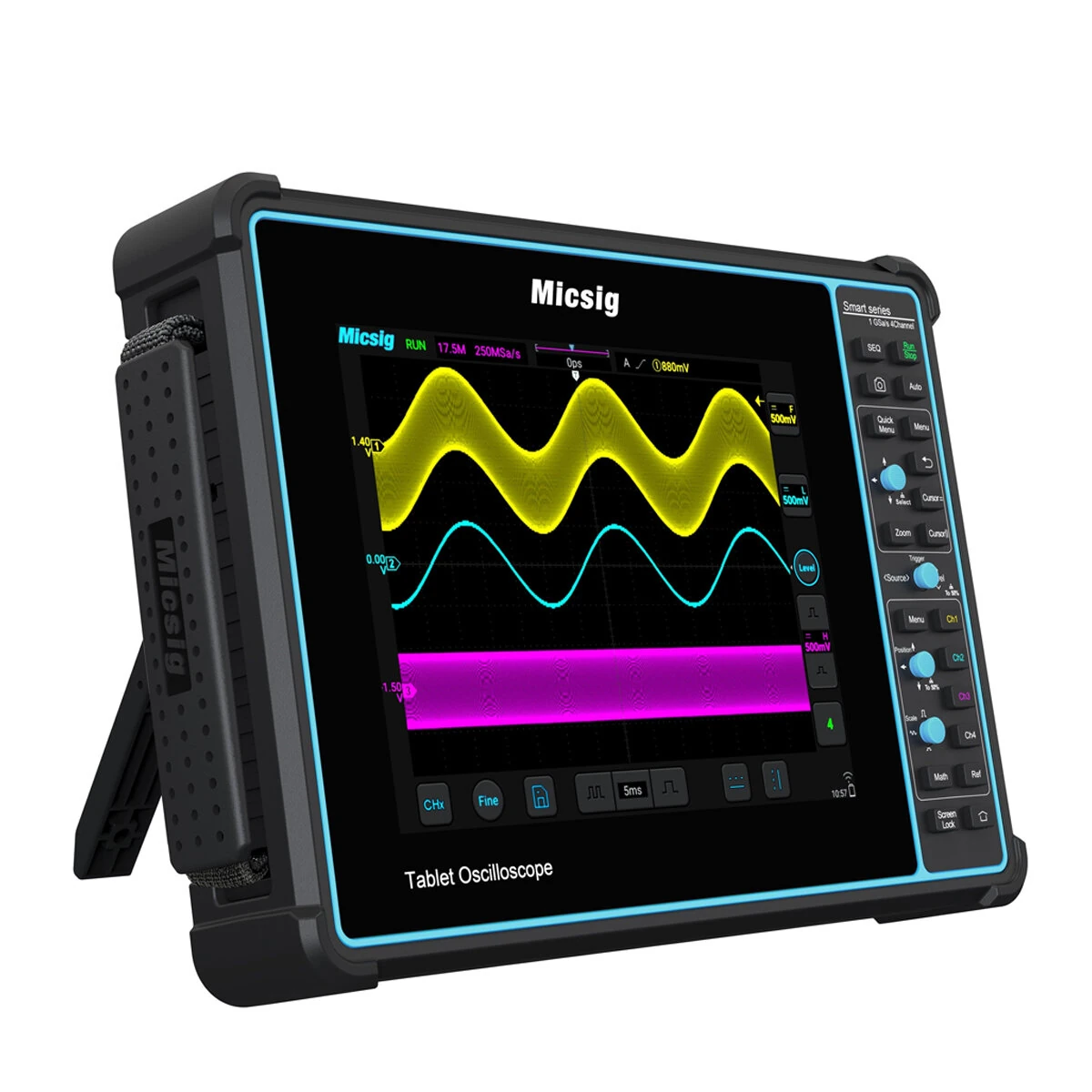 Micsig STO1004 1G Sa/s Tablet Oscilloscope - 4 Channel Digital Scopemeter - Image 3