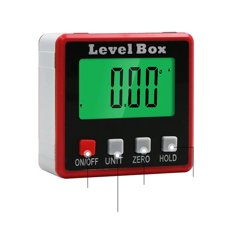 Wixey WR300 0.1° Digital Protractor | 4x90° Range | Magnetic Base & Backlight - Image 2