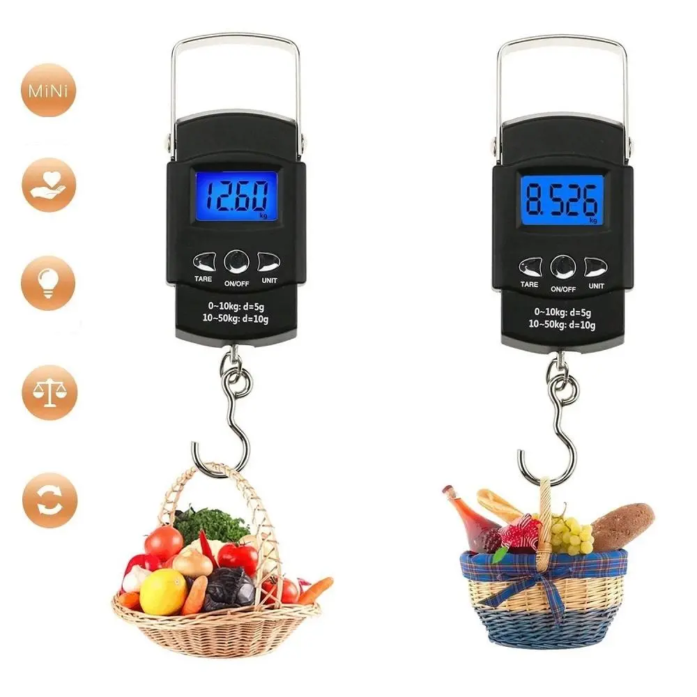 50kg Portable Digital Luggage Scale with 1m Ruler | Travel Weighing Scale - Image 4