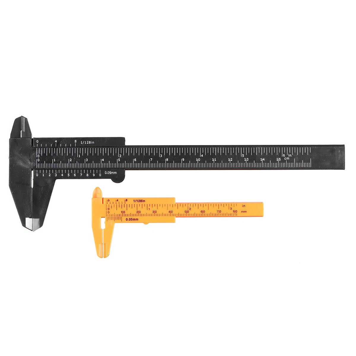 2Pcs Mini Plastic Vernier Caliper - 80mm & 150mm Metric Measuring Tool - Image 2